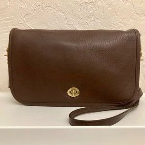 Vintage Coach Convertible Clutch No. 9635 in Mahogany, Excellent Condition